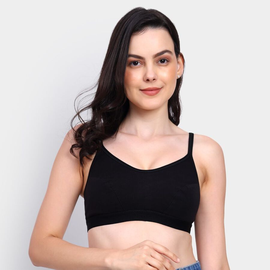 Ladies' Non-Padded Bra, Black, large image number null